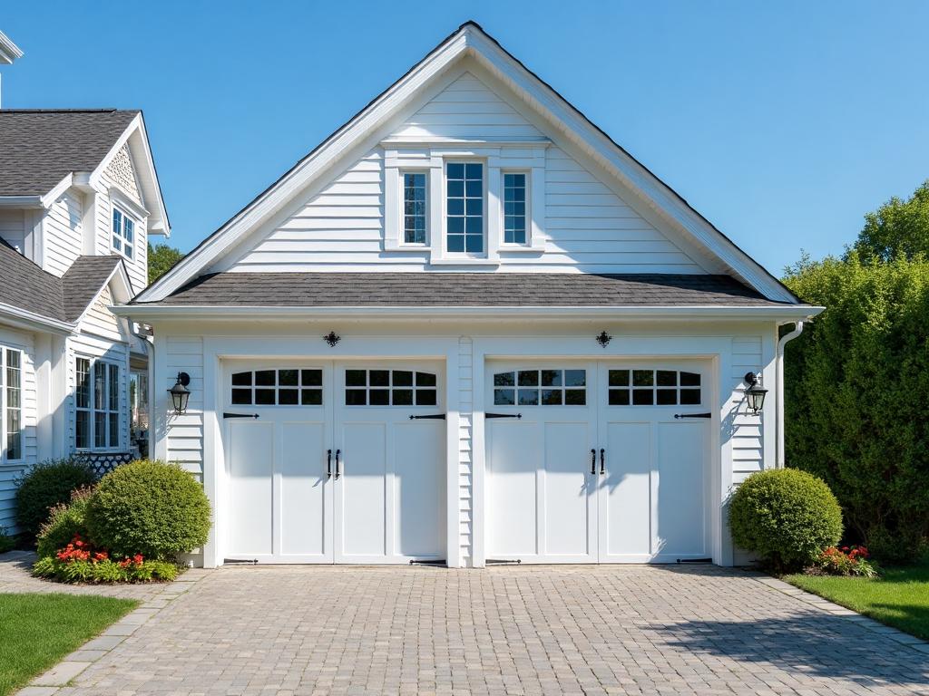 Cape Cod style home with carriage doors